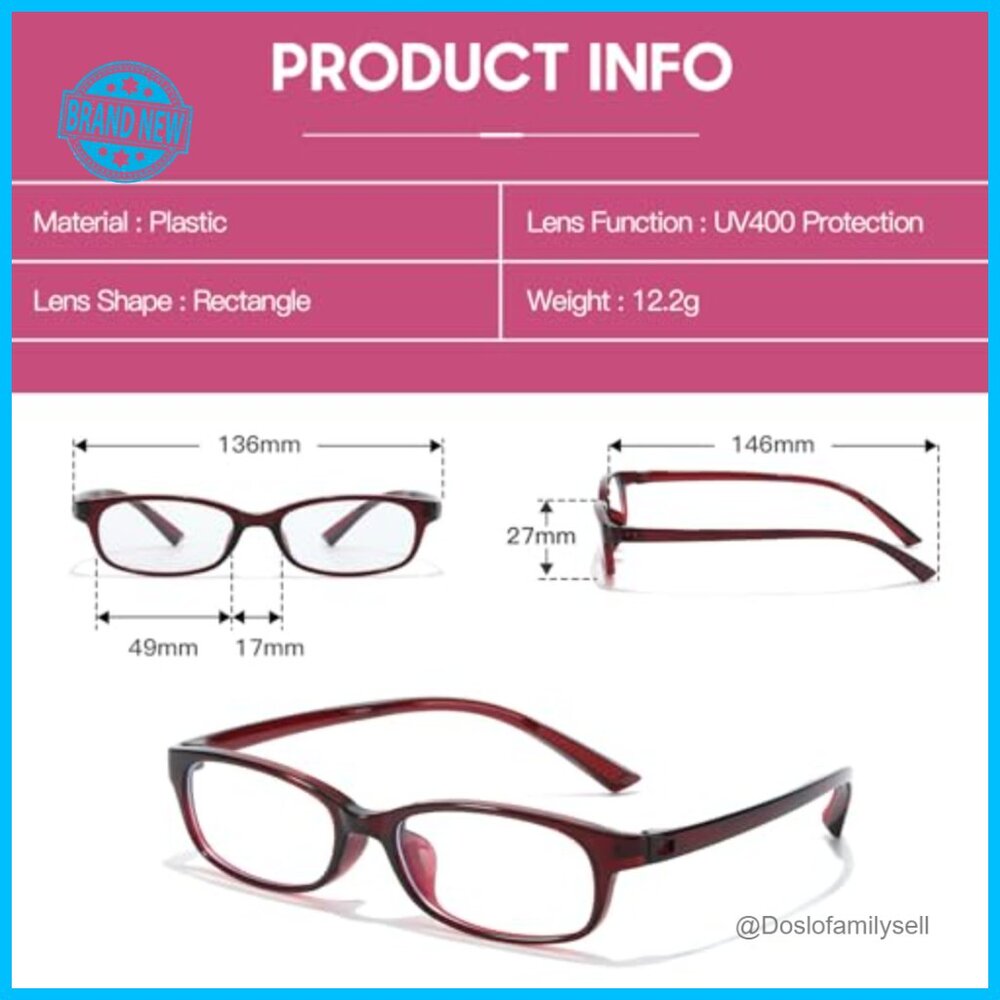 Y2K Small Rectangle Frame Blue Light Glasses Anti… - image 4